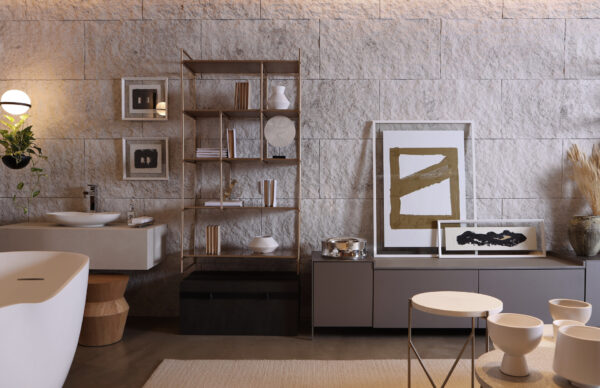 PAINEL COLUNNA PUGLIA 50X25X4 BRANCO POLAR