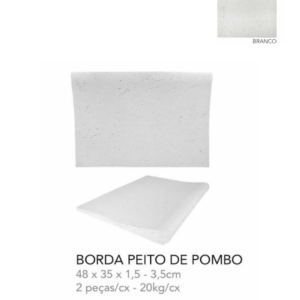 TRAVERTINO BORDA (PEITO DE POMBO) BRANCO