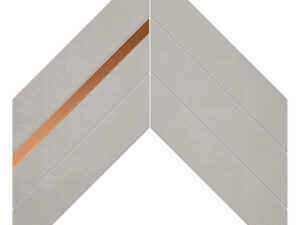 CHEVRON MATERIA GRIGIO NATURAL COPPER 33X19.7X1