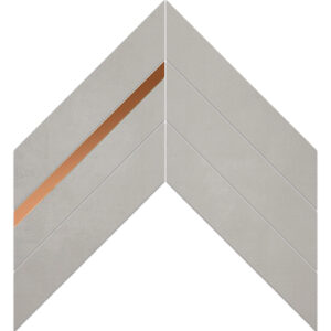 CHEVRON MATERIA GRIGIO NATURAL COPPER 33X19.7X1