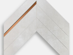 CHEVRON MATERIA BIANCO NATURAL COPPER 33X19.7X1