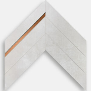 CHEVRON MATERIA BIANCO NATURAL COPPER 33X19.7X1