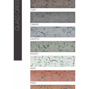 BRICK 25 GLASS GREEN NEVE BRANCO