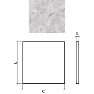 PAINEL ETRUSCO 100X100X2.5 BRANCO