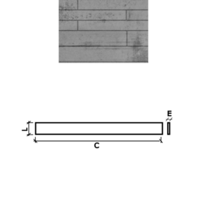 PAINEL APPARENTE S/BOTÃO 75X8X2 CHUMBO PISO