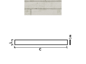 PAINEL APPARENTE S/BOTÃO 75X8X2 OFF-WHITE PISO