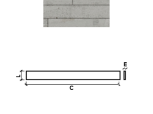 PAINEL APPARENTE S/B 75X8X2 CINZA REVESTIMENTO