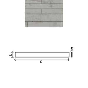 PAINEL APPARENTE S/B 75X8X2 CINZA REVESTIMENTO