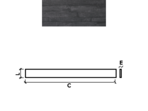 PAINEL APPARENTE S/B 75X8X2 NERO REVESTIMENTO