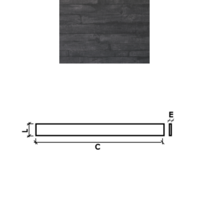 PAINEL APPARENTE S/B 75X8X2 NERO REVESTIMENTO