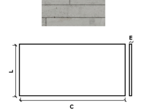 PAINEL APPARENTE S/B 100X50X1.4 CINZA REVESTIMENTO
