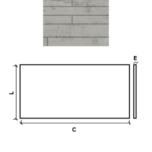 PAINEL APPARENTE S/B 100X50X1.4 CINZA REVESTIMENTO