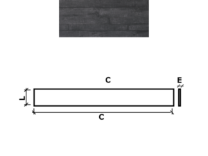 PAINEL APPARENTE S/B 120X20X2 NERO REVESTIMENTO