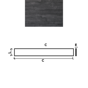 PAINEL APPARENTE S/B 120X20X2 NERO REVESTIMENTO