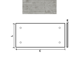 PAINEL APPARENTE C/B 100X50X1.4 CINZA REVESTIMENTO
