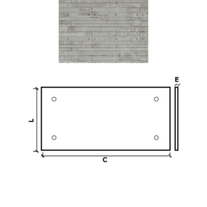 PAINEL APPARENTE C/B 100X50X1.4 CINZA REVESTIMENTO