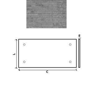 PAINEL APPARENTE C/B 100X50X1.4 CHUMBO REVESTIMENTO