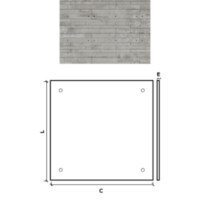 PAINEL APPARENTE C/B 100X100X1.4 CINZA REVESTIMENTO