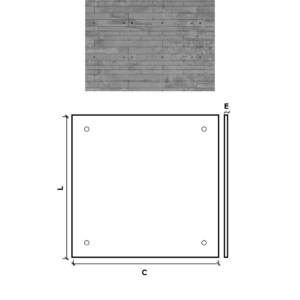 PAINEL APPARENTE C/B 100X100X1.4 CHUMBO REVESTIMENTO