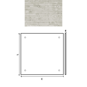 PAINEL APPARENTE C/B 100X100X1.4 OFF-WHITE REVESTIMENTO