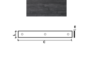 PAINEL APPARENTE C/B 120X12X2 NERO REVESTIMENTO