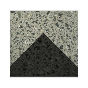 PAINEL GRANITTE MEZZO GEO A 60X60X2.9 CINZA E PRETO