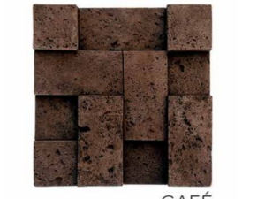 TRAVERTINE BLOCKS 20 CAFÉ MARROM