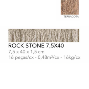ROCK STONE (7,5x40) TERRACOTA LARANJA