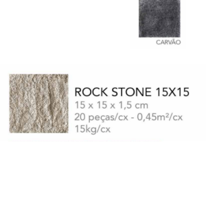 ROCK STONE (15x15) BLACK PRETO