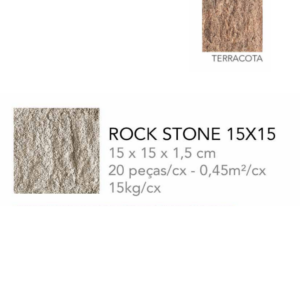 ROCK STONE (15x15) TERRACOTA LARANJA