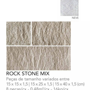 ROCK STONE MIX NEVE BRANCO