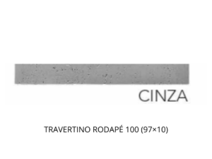 TRAVERTINO RODAPÉ 100 (97x10) CINZA