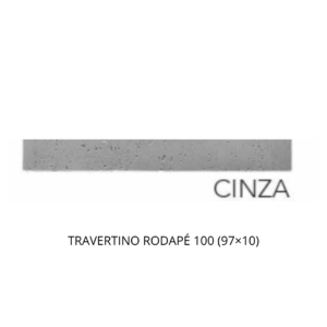 TRAVERTINO RODAPÉ 100 (97x10) CINZA