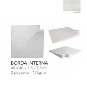 TRAVERTINO BORDA (PEITO DE POMBO) FINITO INTERNA  BRANCO