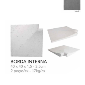 TRAVERTINO BORDA (PEITO DE POMBO) FINITO INTERNA CARVÃO