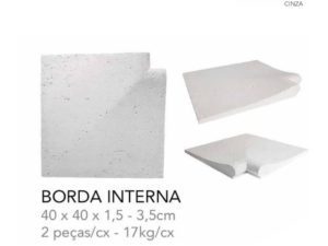 TRAVERTINO BORDA (PEITO DE POMBO) FINITO INTERNA CINZA