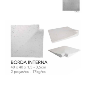 TRAVERTINO BORDA (PEITO DE POMBO) FINITO INTERNA CINZA