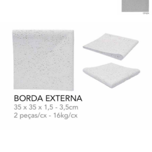 ORLA BORDA (PEITO DE POMBO) FINITO EXTERNA  CINZA