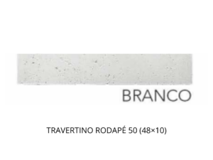 TRAVERTINO RODAPÉ 50 (48x10) BRANCO
