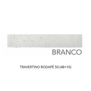TRAVERTINO RODAPÉ 50 (48x10) BRANCO