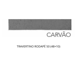 TRAVERTINO RODAPÉ 50 (48x10) CARVÃO