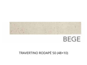 TRAVERTINO RODAPÉ 50 (48x10) BEGE