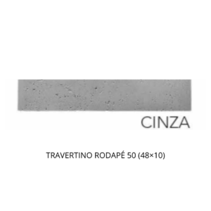 TRAVERTINO RODAPÉ 50 (48x10) CINZA