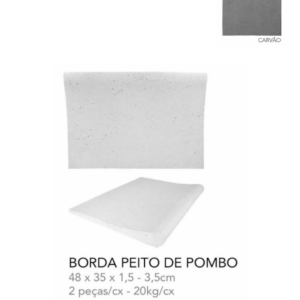 TRAVERTINO BORDA (PEITO DE POMBO) CARVÃO