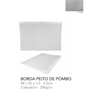 TRAVERTINO BORDA (PEITO DE POMBO) CINZA