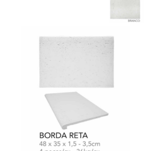 TRAVERTINO BORDA RETA  BRANCO