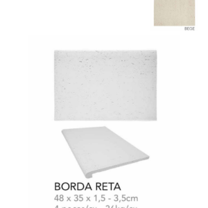 TRAVERTINO BORDA RETA BEGE