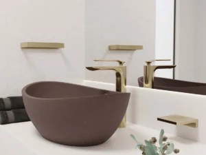 CUBA DE APOIO DUPLO ARCO DARK RED TERRAZZO