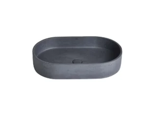 CUBA DE APOIO OVAL DARK BLUE TERRAZZO