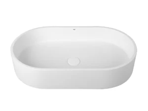 CUBA DE APOIO OVAL WHITE TERRAZZO